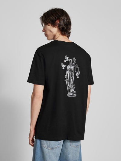 Mister Tee T-shirt o kroju oversized z nadrukowanym napisem Czarny 5