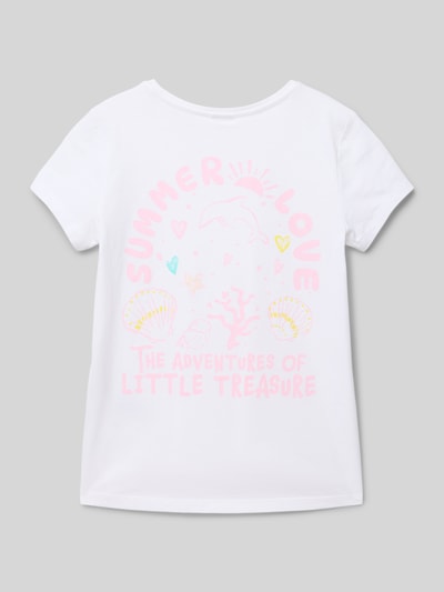 s.Oliver RED LABEL Loose fit T-shirt met print aan de voorkant Wit - 3