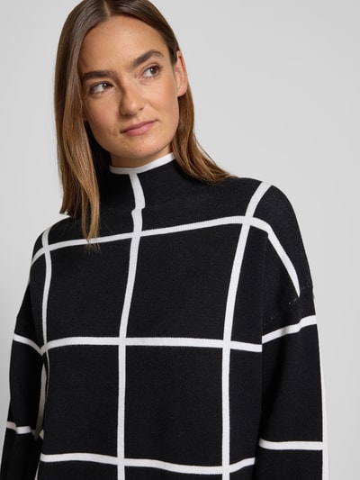 Apricot Minikleid mit Stehkragen Black 3