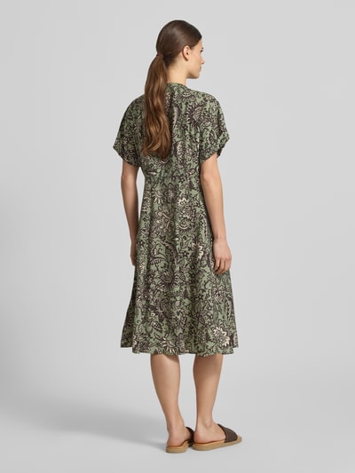 Marc O'Polo Ausgestellt Freizeitkleid aus Viskose-Mix Hellgruen 5