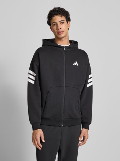 adidas Sportswear Regular Fit Sweatjacke mit Känguru-Tasche Black 4