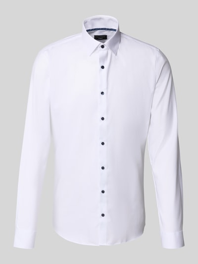 OLYMP No. Six Super Slim Fit Business-Hemd mit Knopfleiste Weiss 2