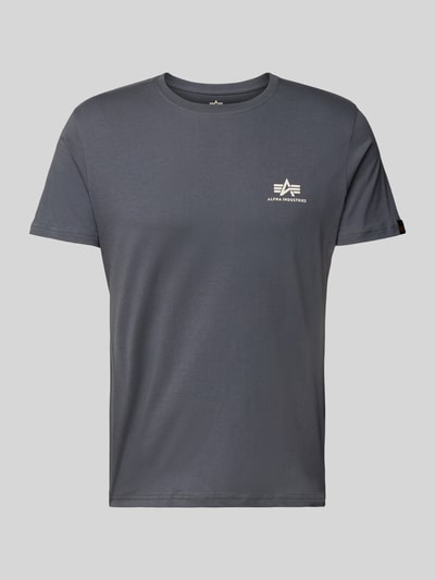 Alpha Industries T-shirt met labelprint Donkergrijs - 2