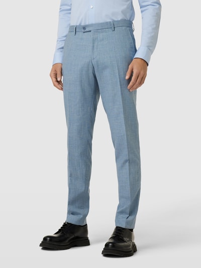 CG - Club of Gents Slim fit pantalon in gemêleerde look, model 'Paco' Lichtblauw - 4