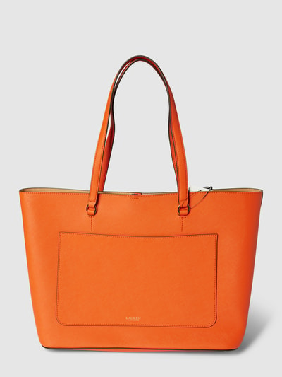 Lauren Ralph Lauren Shopper aus Leder mit Label-Detail Orange 1