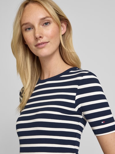 Tommy Hilfiger T-Shirt in Ripp-Optik Marine 3