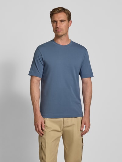 Drykorn T-shirt met ronde hals, model 'RAPHAEL 10' Blauw - 4