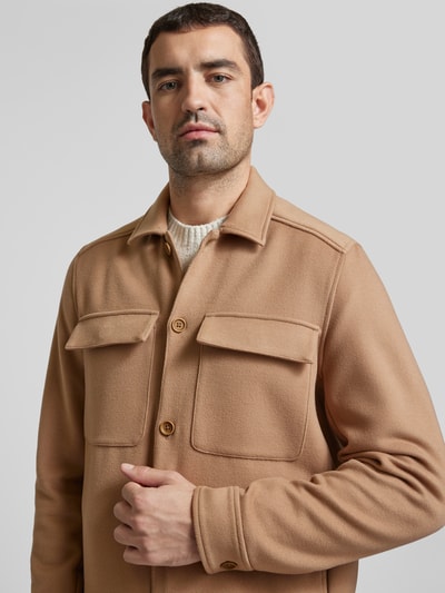 Drykorn Hemdjacke mit Knopfleiste Modell 'Selton' Camel 3