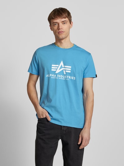 Alpha Industries T-shirt van zuiver katoen Oceaanblauw - 4