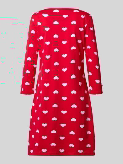 LOUIS & LOUISA Relaxed fit nachthemd met statementstitching Rood - 3