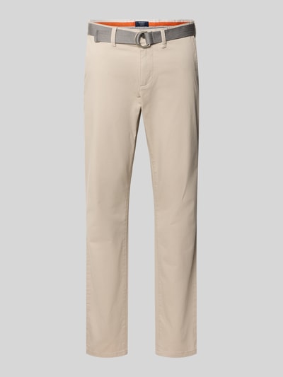 MCNEAL Slim Fit Chino mit Gürtel Ecru 2