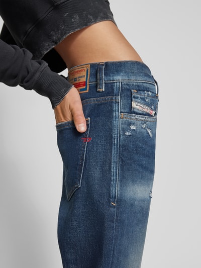 Diesel Straight Fit Jeans mit Gürtelschlaufen Bleu 3