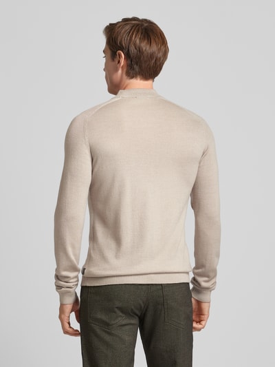 CG - Club of Gents Gebreide pullover met structuurmotief, model 'Bertie' Beige - 5