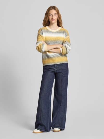 JJXX Gebreide pullover met ronde hals, model 'AMIRA' Geel - 1