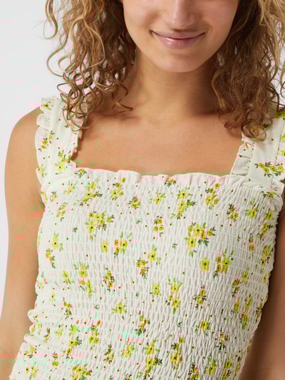 Pieces Crop Top mit Rüschen Modell 'Aylin' Weiß 3