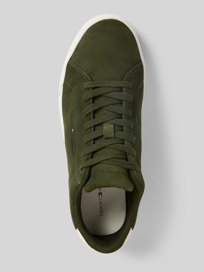 Tommy Hilfiger Low Top Sneaker aus Veloursleder Modell 'COURT CORE' Dunkelgruen 3