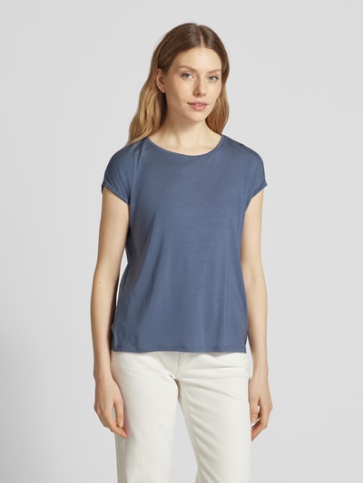 Vero Moda Regular Fit T-Shirt aus Lyocell-Mix Modell 'AVA' Rauchblau 4