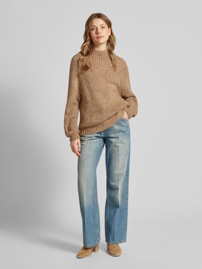 MAX&Co. Strickpullover mit Rundhalsausschnitt Modell 'BERTA' Camel 1