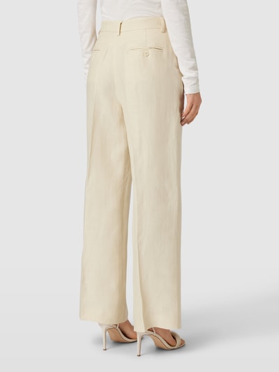 Weekend Max Mara Regular Fit Leinenhose mit weitem Bein Modell 'MALIZIA' Sand 5