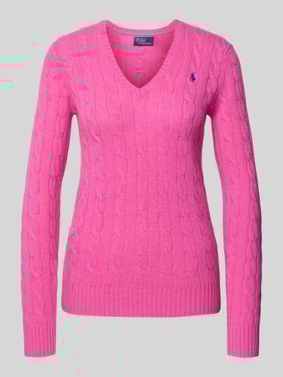 Polo Ralph Lauren Gebreide pullover met kasjmier, model 'KIMBERLY' Felroze - 2