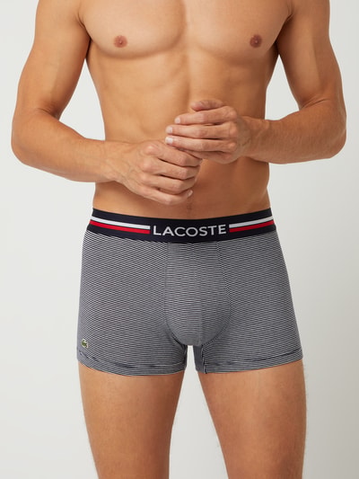 Lacoste Trunks mit elastischem Logo-Bund im 3er-Pack Marine 3