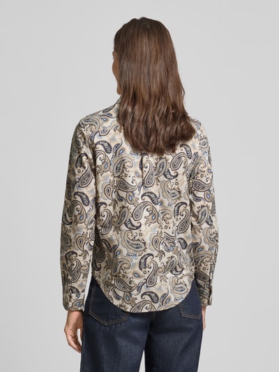 Gant Regular Fit Hemdbluse mit Allover-Paisley-Print Modell 'Voile' Beige 5
