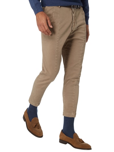 House of Paul Rosen Ankle Cut Chino mit Bundfalten  Taupe 3