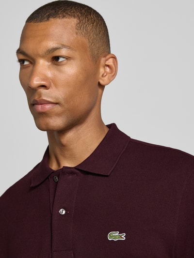 Lacoste Regular Fit Poloshirt aus reiner Baumwolle Bordeaux 3