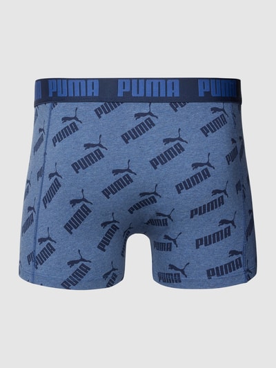 Puma Trunks mit Label-Print im 2er-Pack Jeansblau 3