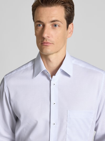 ETERNA Regular fit vrijetijdsoverhemd met borstzak, model 'Kent' Bleu - 3