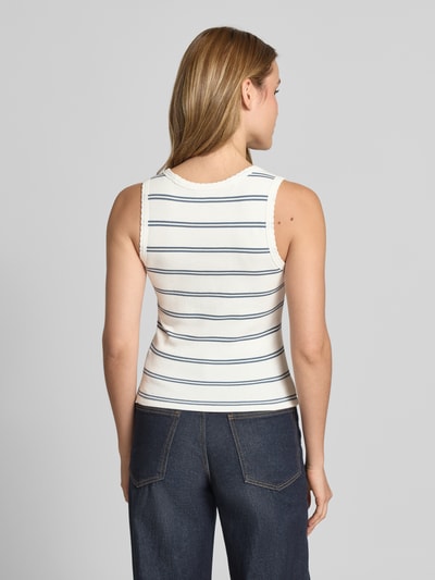 Jake*s Casual Tanktop mit Feinripp und Rundhalsausschnitt Jeansblau 5