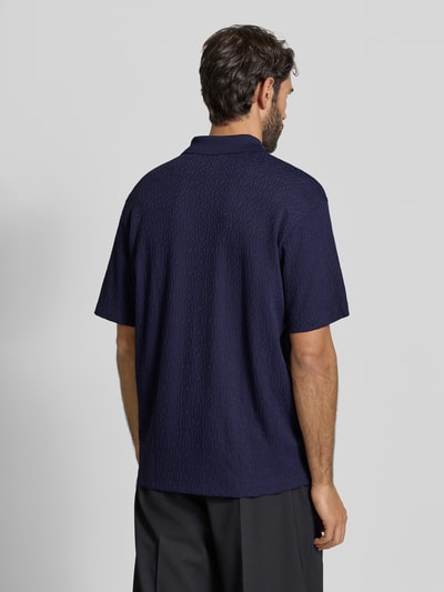 HUGO Koszulka polo o kroju relaxed fit z mieszanki wiskozy model ‘DALLOVO’ Granatowy 5