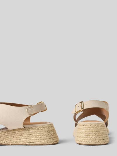 Only Wedges mit Peep Toe Modell 'MINERVA-2' Ecru 2