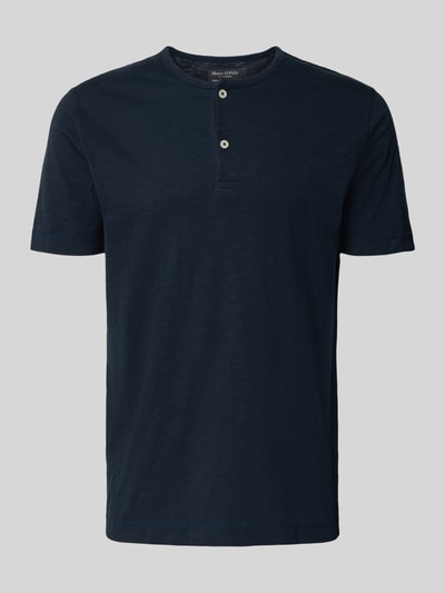 Marc O'Polo Regular fit henley-shirt van puur katoen Marineblauw - 2