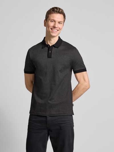 BOSS Regular Fit Poloshirt mit Label-Detail Modell 'Parlay' Black 4