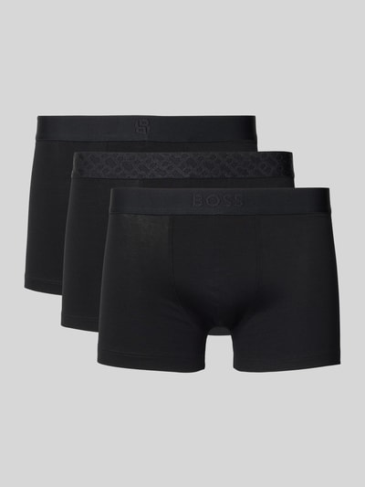 BOSS Slim Fit Trunks aus Baumwoll-Mix im 3er-Pack Black 1