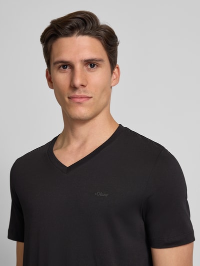 s.Oliver RED LABEL Regular Fit T-Shirt aus reiner Baumwolle Black 3