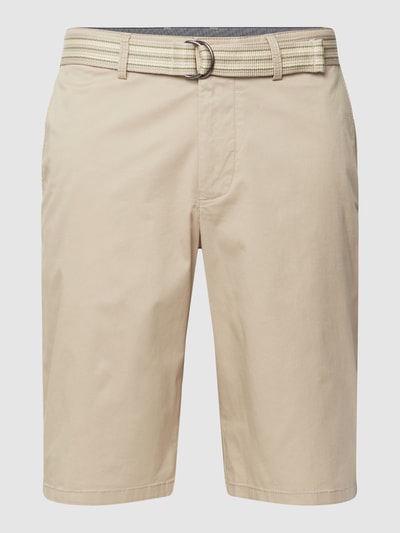 Christian Berg Men Bermudas mit Stoffgürtel Sand 2