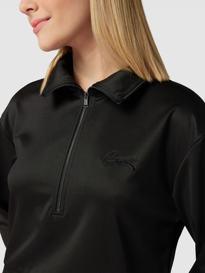 Guess Sweatshirt mit Logo-Stitching Modell 'ANITA' Black 3