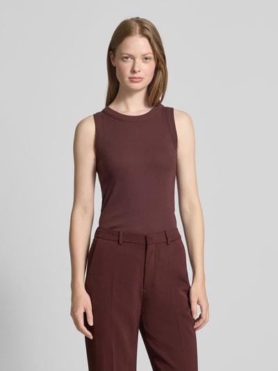 Drykorn Tanktop mit gerippten Abschlüssen Modell 'OLINA' Bordeaux 4