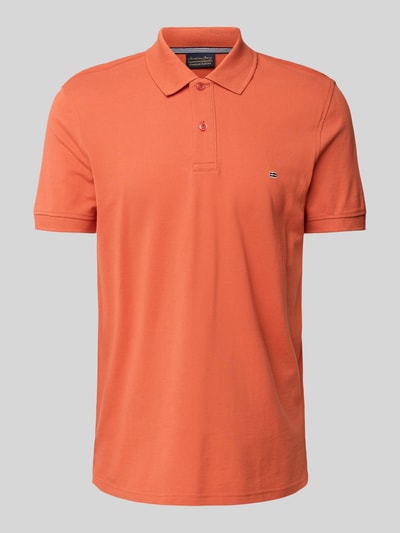 Christian Berg Men Poloshirt mit Label-Stitching Kupfer 2
