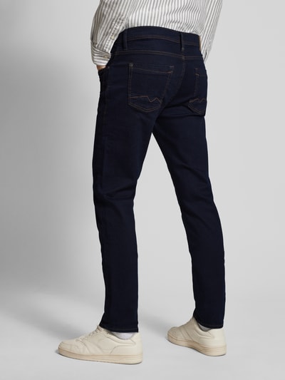 Blend Regular fit jeans in used-look, model 'Twister' Donkerblauw gemêleerd - 5