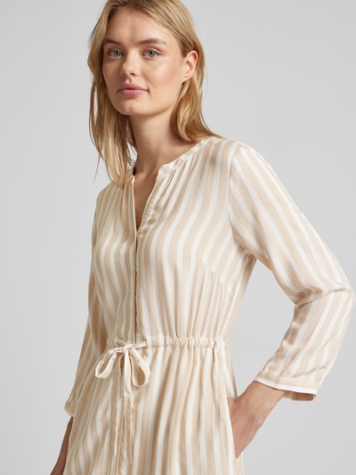 Tom Tailor Knielange jurk met streepmotief Beige - 3