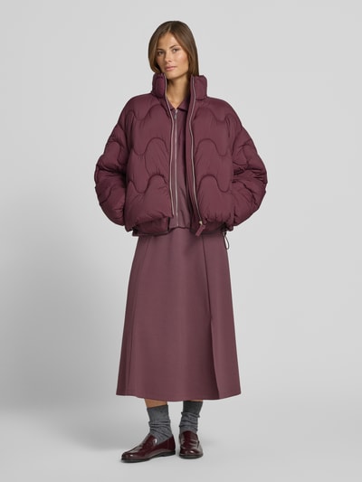 Christian Berg Woman Sweatjacke mit Umlegekragen Aubergine 1