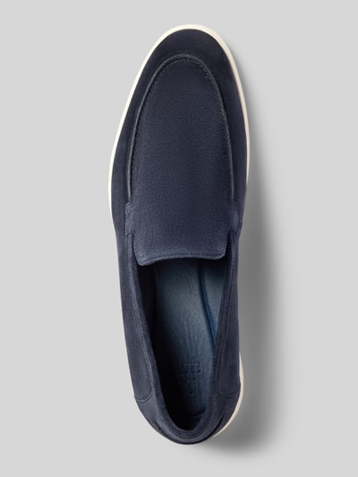 Produktfoto, Loafers aus Leder Modell 'STRIDE FLEX' von Lloyd in Dunkelblau mit abgerundeter Spitze, Schlupfform, Echtleder, Absatzhöhe 2 cm, Schafthöhe 7 cm, Schaftweite 12 cm.