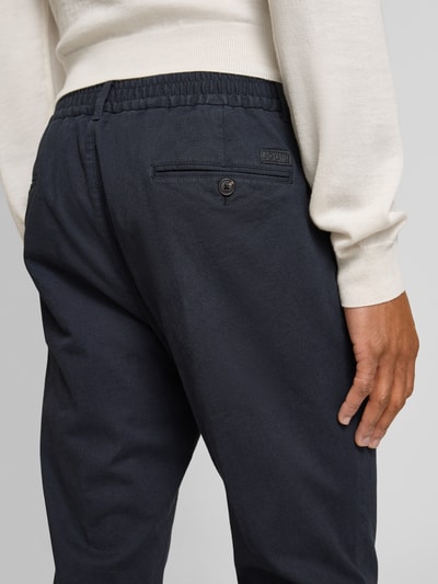 JOOP! Collection Loose Fit Bundfaltenhose mit elastischem Bund Modell 'Lester' Marine 3