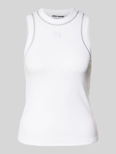 DKNY Tanktop mit Strasssteinbesatz Weiss 2