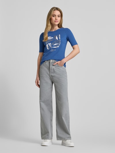 s.Oliver RED LABEL Regular fit T-shirt van katoenmix Oceaanblauw - 1