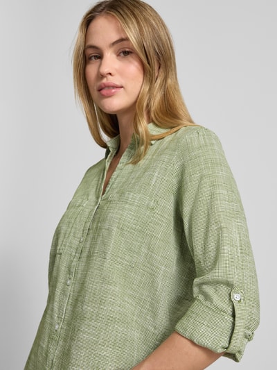 Tom Tailor Regular fit overhemdblouse van puur katoen Groen - 3