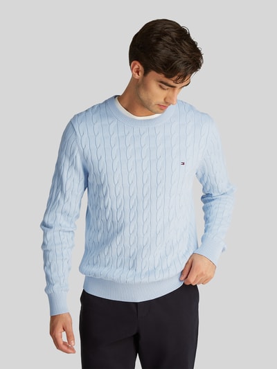 Tommy Hilfiger Regular Fit Pullover aus reiner Baumwolle Bleu 4